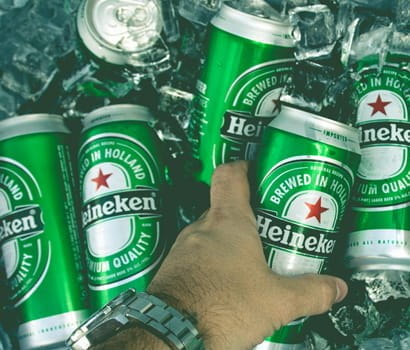 Heineken cans